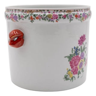 Mottahedeh Winterthur Floral Porcelain Cache Pot For Sale