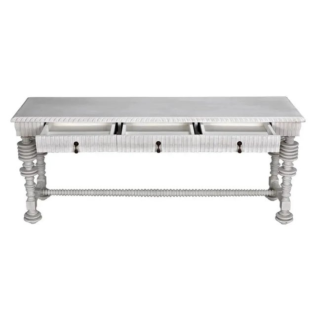 Not Yet Made - Made To Order NOIR Portuguese Console, White Wash For Sale - Image 5 of 6