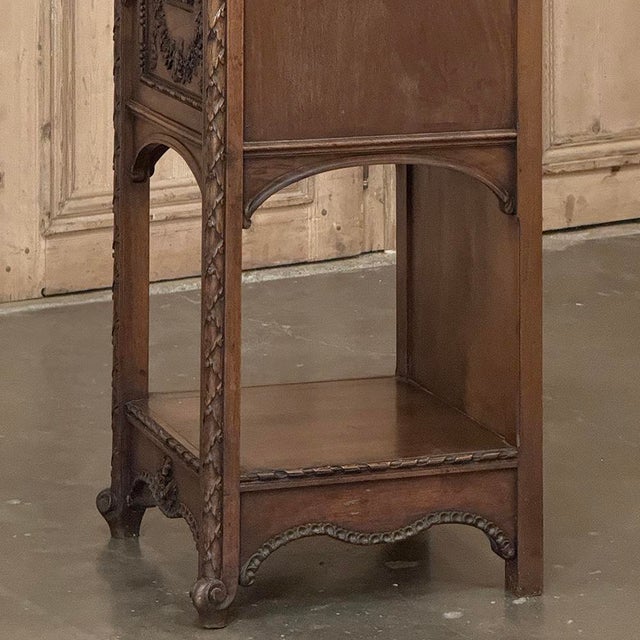 19th Century French Louis XVI Walnut Nightstand For Sale - Image 13 of 18