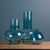 Modern Blue Glass Vase (Set of 2) For Sale - Image 3 of 4