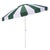 Metal Buti 9 Ft Crank Umbrella, Green Cabana Stripe/White Pole For Sale - Image 7 of 8