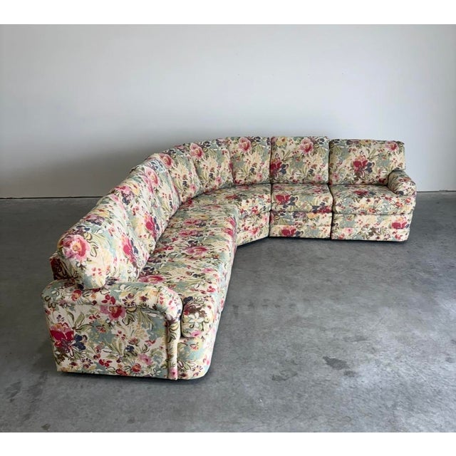 Postmodern Contemporary Carlton Modular Floral Sectional For Sale - Image 3 of 17