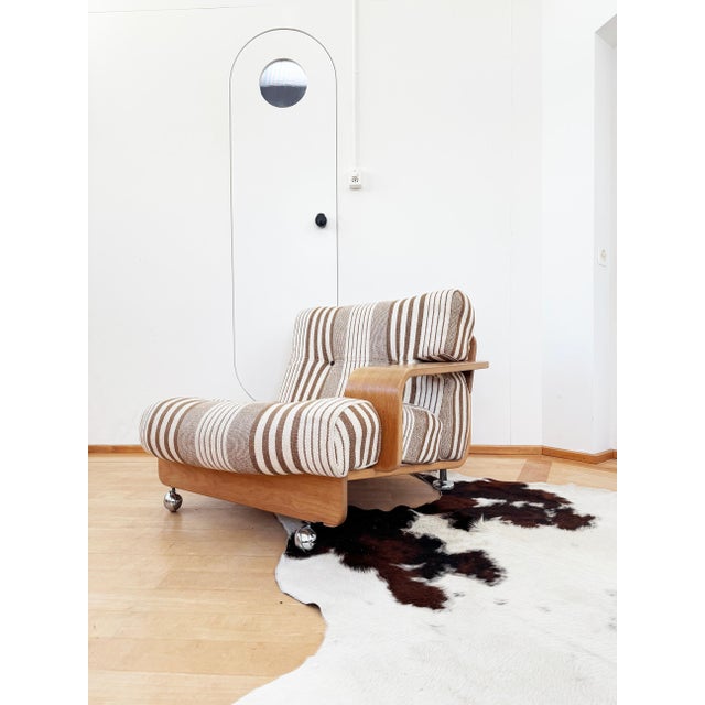 70s Mario Bellini Cassina "Pianura" style Oak Two Seater Sofa Loveseat (2 of 2) For Sale - Image 9 of 18