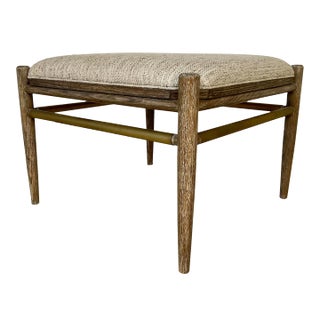 Currey and Co. Cerused Oak Visby Flip Ottoman/Cocktail Table For Sale