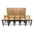 Rh Saddle Hair-on-Hide Counter Stools – Set of 5 Designed by Barlas Baylar | Camel Hair-on-Hide | Black Oak Finish For Sale