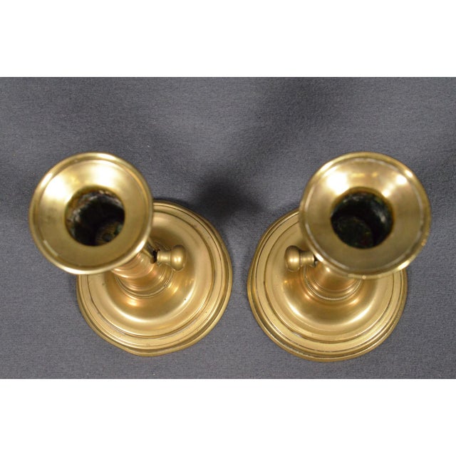 Pair of 19th Century French Brass Push-Up Candlesticks, Circa 1880 For Sale - Image 6 of 9