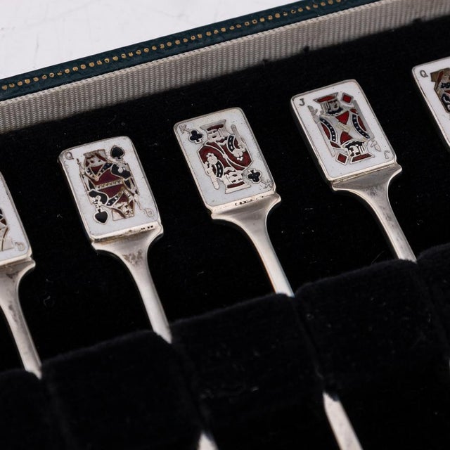 Metal 20th Century Silver Cased Cocktail Picks from Garrard, 1986, Set of 12 For Sale - Image 7 of 18