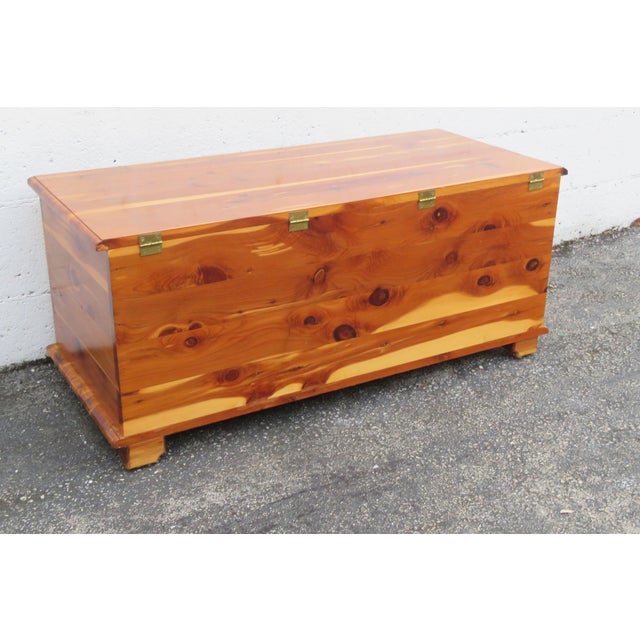 Late 20th Century Late 20th Century Solid Cedar Hope Chest Blanket Trunk Bench 6175 For Sale - Image 5 of 18