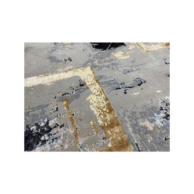 Handwoven Modern Abstract Area Rug 9x12 For Sale - Image 11 of 12