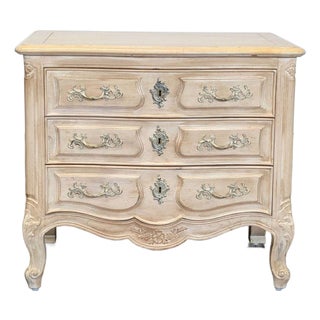 Vintage Henredon French Provincial Three Drawer Nightstand For Sale