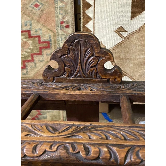 Wood Antique Circa 1860 English Bobbin Twist Carved Stick Stand For Sale - Image 7 of 13