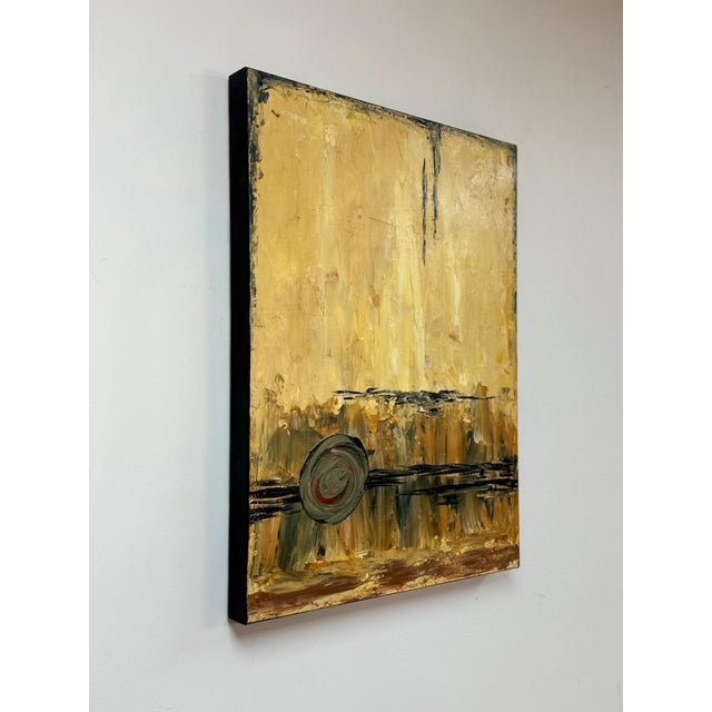 This commanding original abstract painting titled "Endurance" is a beautifully composed and genuinely powerful brutalist...
