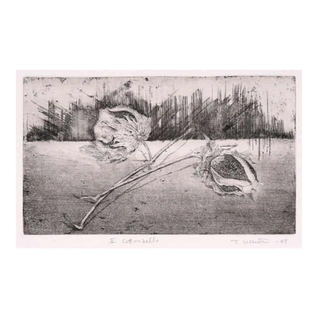 "Ii Cottonballs" - Intaglio Print by Tomoya Uchida For Sale