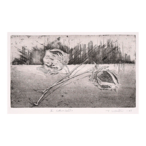 "Ii Cottonballs" - Intaglio Print by Tomoya Uchida