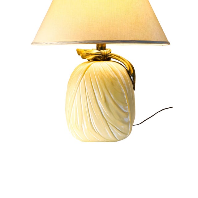 Chapman Manufacturing Company 1982 Chapman Draped-Fabric Table Lamp For Sale - Image 4 of 11
