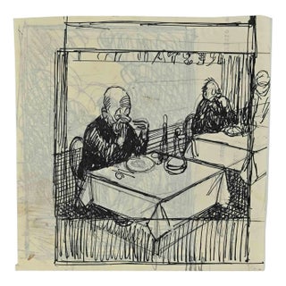 Gabriele Galantara, The Figures, Drawing, Early 20th Century For Sale