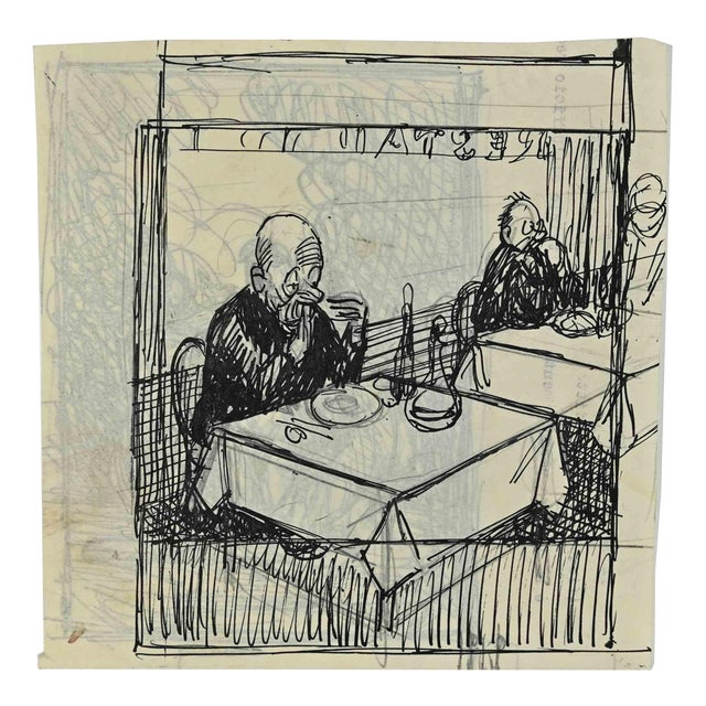 Gabriele Galantara, The Figures, Drawing, Early 20th Century For Sale