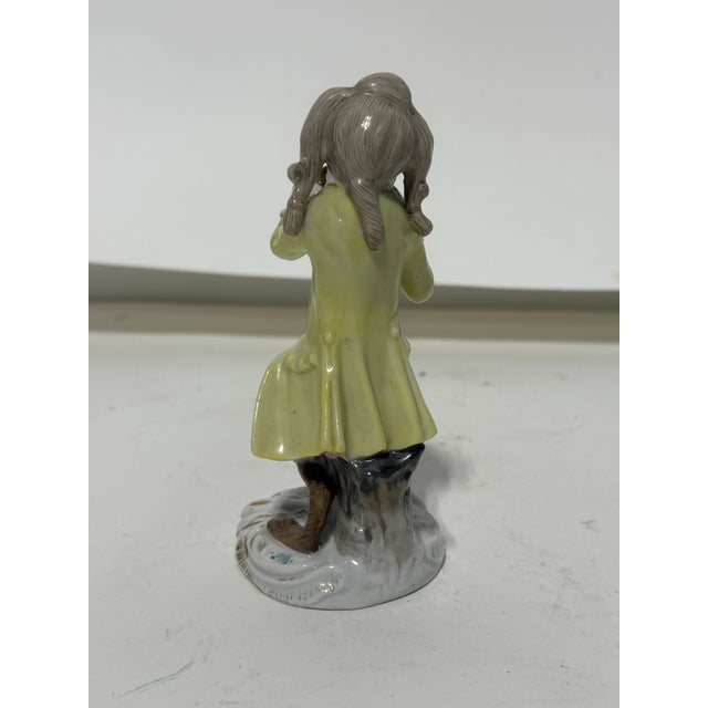 Early 20th Century Meissen Style Porcelain Monkey Band Flute Player For Sale - Image 5 of 9