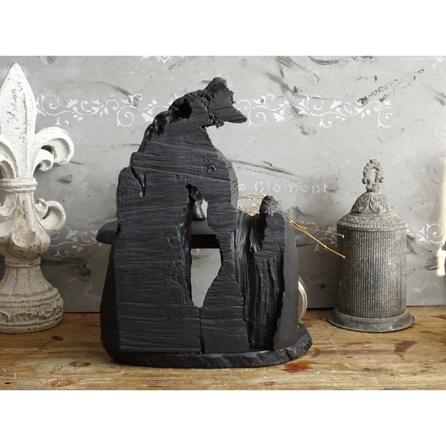 80s Abstract Wood Desktop Display, 2-Tier Shelf For Sale - Image 11 of 12