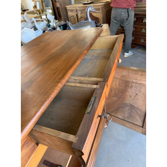 19th Century 19th Century French Louis Philippe Solid Walnut Sideboard / Buffet For Sale - Image 5 of 12