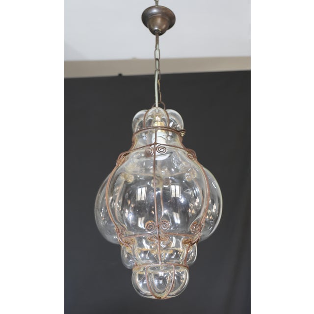 1970s Large Size Transparent Colour Venetian Lantern, Seguso Murano Glass - Set of 2 For Sale - Image 14 of 17