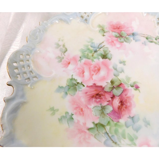 Contemporary 1940s Leonard Vienna Austria Plate With Reticulated Edge Detail For Sale - Image 3 of 5