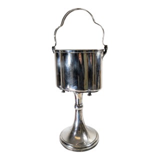 Mid-Century Modern Silverplate Tableside Champagne Wine or Ice Bucket For Sale