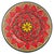 Red Dinnerware Plate Red Peacock Design, Geribi For Sale - Image 8 of 8