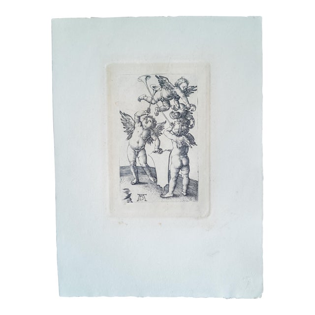 20th Century Museum Print of Three Putti With Trumpets After Albrecht Durer For Sale
