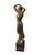 Vintage Art Nouveau Style Bronze-Finish Female Figure on Marble Base For Sale - Image 4 of 9