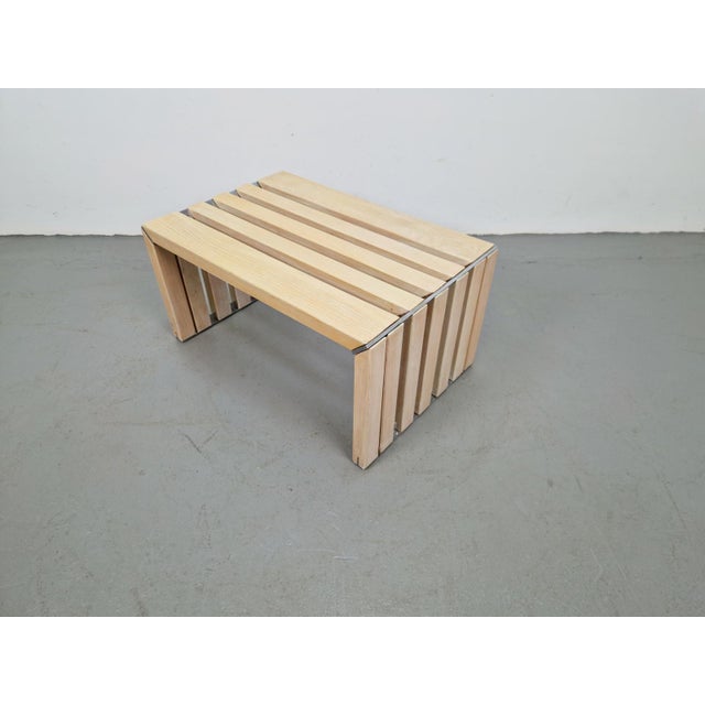 Beige Slat Bench Coffee Table by Walter Antonis for 't Spectrum, 1970s For Sale - Image 8 of 13