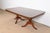 Brown Baker Furniture Style Georgian Inlaid Cherry Wood Double Pedestal Extension Dining Table, Newly Refinished For Sale - Image 8 of 12
