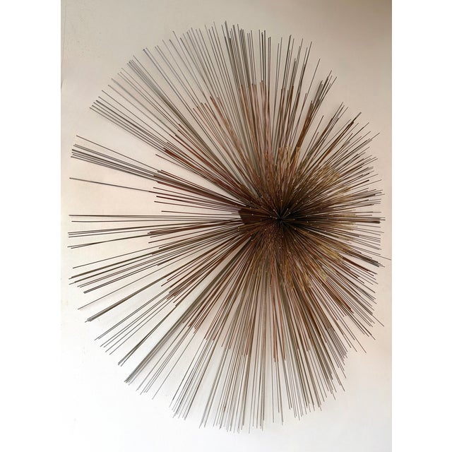 Curtis Jere Large Metal Brass Abstract Wall Sculpture by Curtis Jere. Usa, 1980s For Sale - Image 4 of 12