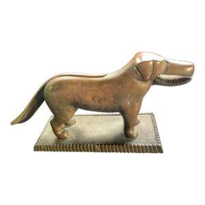 Antique Dog Shaped Brass Nutcracker