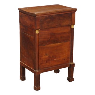 Empire Walnut Bedside Table For Sale