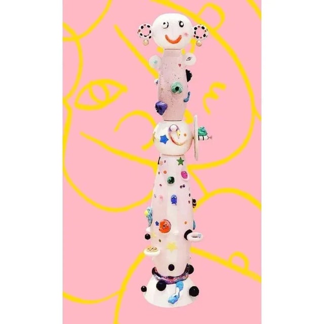 Mama totem unique ceramic sculpture by Malwina Konopacka Unique sculpture Materials: Ceramic Dimensions: H 180 cm MAMA...