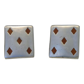 Pair of Aluminum and Walnut Bookends for Jenfredware Maison Gourmet by Kenji Fujita, Circa 1960s For Sale