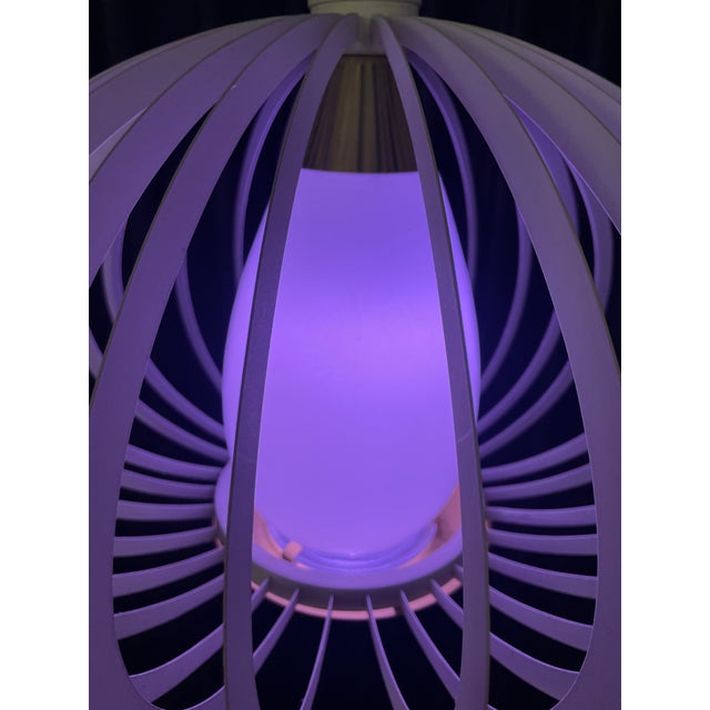 Ivory Mid Century Modern Space Age Lantern Pendants - a Pair For Sale - Image 8 of 8