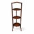 A tall three-tier serving stand with a refined vertical structure and rich dark wood tone, reflecting early 20th-century...