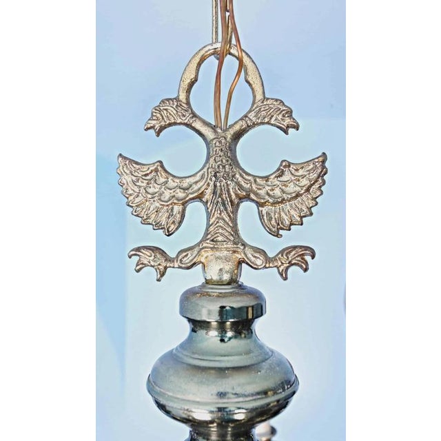 Dutch Gilt Brass 8-Armed Chandelier For Sale - Image 4 of 6