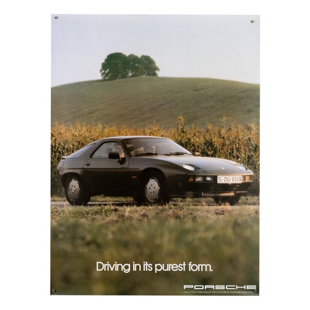 Porsche Driving in Its Purest Form Poster from Werbeagentur Strenger, 1979 For Sale