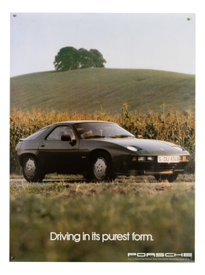 Porsche Driving in Its Purest Form Poster from Werbeagentur Strenger, 1979