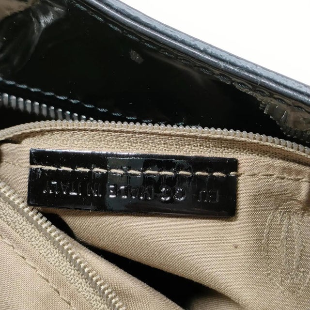 21st Century Perfect Condition Patent Black Leather Hand-Bag by Cartier For Sale - Image 18 of 18