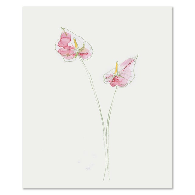 Set of three original watercolor paintings by Soicher Marin in-house artist Yuki Osada. Each piece measures 14" x 17"...