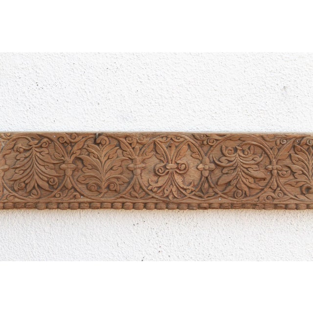 Floral Moorish Fusion Indian Carved Lintel For Sale In Los Angeles - Image 6 of 8