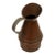 Antique French Copper Vessel With Brass Handle For Sale