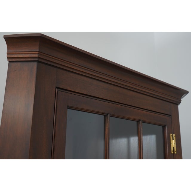 1970s Henkel Harris Mahogany Corner 1 Piece China Cabinet For Sale - Image 9 of 17