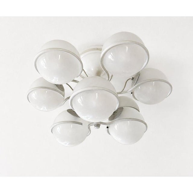 Gino Sarfatti White Chandelier Mod. 2042-9 by Gino Sarfatti for Arteluce, Italy, 1960s For Sale - Image 4 of 6