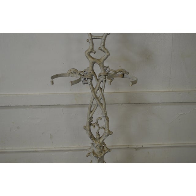 Antique White Antique 19th Century Victorian Cast Iron Hall Stand For Sale - Image 8 of 10