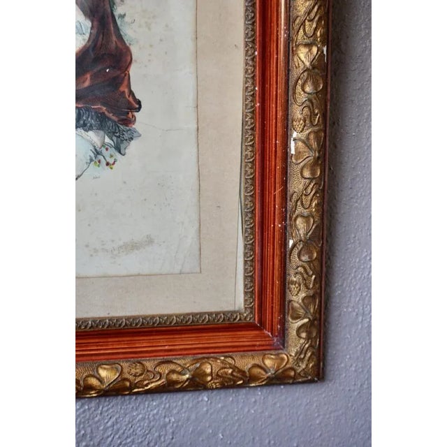 Black Dopter Paris, Claire, 19th Century, Lithograph, Framed For Sale - Image 8 of 10
